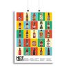 Hot Sauce Squares Standard Wall Art Canvas Print or Poster
