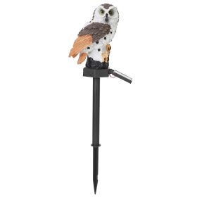 Solar Powered Owl Garden Light IP65 Waterproof LED Owl Landscape Lamp Decorative Lawn Lights For Yard Driveway Walkway Patio (Option: Brown)