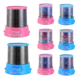 Kids Starry Sky Projector Lamp Cordless Battery-Powered LED Night Light Colorful Decoration Holiday Lights (Option: Blue)