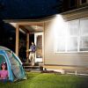Solar Wall Light Outdoor 60LEDs PIR Motion Sensor Remote Control Wireless Lamps IP65 Waterproof Lighting for Garage Front Door Garden Pathway