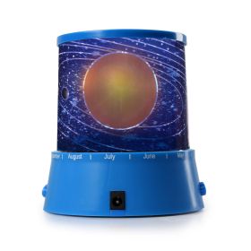 Kids Universe Projector Lamp Cordless Battery-Powered LED Night Light Colorful Decoration Holiday Lights (Option: Blue)