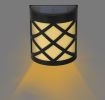 4Pack Solar Powered LED Fence Lights Water-Resistant Dusk To Dawn Sensor Fence Lamps Decorative Wall Lights For Deck, Patio, Stairs, Yard, Path, Drive