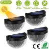 4Pcs Solar Fence Lights Outdoor Dusk To Dawn Sensor Decorative Deck Lamps IP65 Waterproof Wall Mount Gutter Lamps 6 LED Beads Per Light